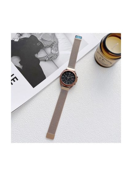 20mm Two Sections Milan Steel Watch Band(Rose Gold)