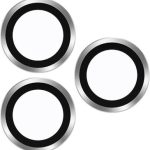 TOTUDESIGN AB-061 Golden Shield Series Metal Frame Camera Lens Film For iPhone 13 Pro / 13 Pro Max(Silver)
