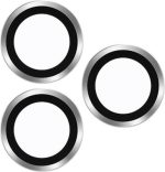 TOTUDESIGN AB-061 Golden Shield Series Metal Frame Camera Lens Film For iPhone 13 Pro / 13 Pro Max(Silver)