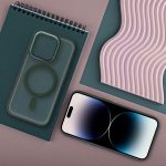 Matte Mag Cover συμβατό με MagSafe για IPHONE 15, πράσινο