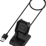 Για Xiaomi Mi Watch Lite / Redmi Watch USB Κάθετη μαγνητική βάση φορτιστή με λειτουργία δεδομένων, μήκος: 1 m (Μαύρο)