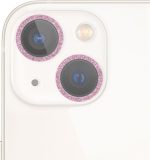 Glitter Ring Tempered Glass Camera Lens Film For iPhone 13 / 13 mini(Pink