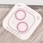 Glitter Ring Tempered Glass Camera Lens Film For iPhone 13 / 13 mini(Pink - Image 4