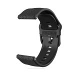 22mm For Huawei Watch GT Runner / Watch GT 3 46mm   For Huawei Watch GT 3 42mm / Watch GT 2 42mm TPU + Lychee Pattern Δερμάτινο λουράκι ρολογιού (Μαύρο)