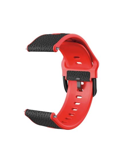 Για Huawei Watch GT 3 42mm / Watch GT 2 42mm TPU +Lychee Pattern Leather Band (Κόκκινο)