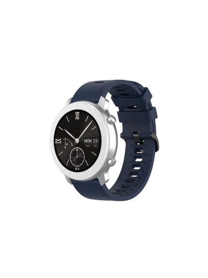 For Xiaomi MI Watch S1   For Xiaomi MI Watch Color 2   For Xiaomi MI Watch Sport   For Xiaomi MI Watch Color   For Xiaomi MI Watch S1 Pro 22mm Solid Color Soft Silicone Band (Midnight Blue)