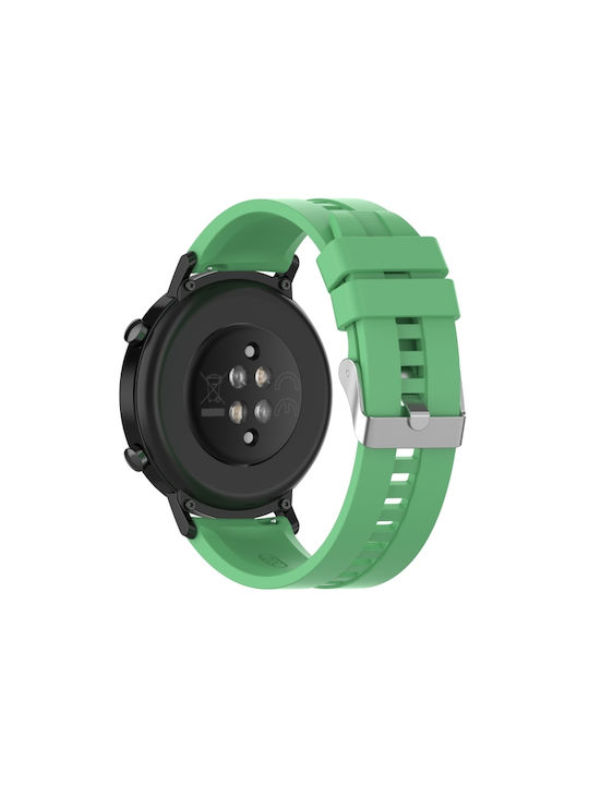426f81f2-0901-4430-8adb-bd04156e5c84_0.jpg For Huawei Watch GT 2 42mm Silicone Watch Band with Silver Buckle(Mint Green) - Image 1