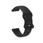 22 χιλιοστά για Garmin Venu / Samsung Galaxy Watch Active 2 Universal εσωτερική πόρπη για διάτρηση σιλικόνης ρολόι (μαύρο)