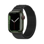 Nylon Loop Watch Band για Apple Watch Series 8&7 41mm / SE 2&6&SE&5&4 40mm / 3&2&1 38mm (Μαύρο)