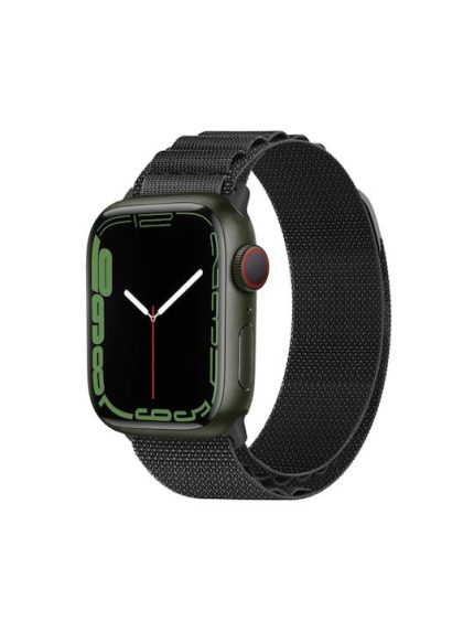 Nylon Loop Watch Band για Apple Watch Series 8&7 41mm / SE 2&6&SE&5&4 40mm / 3&2&1 38mm (Μαύρο)