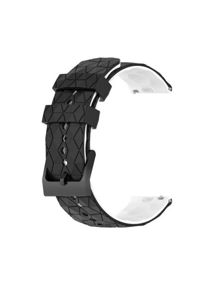 Λουράκι σιλικόνης Football Pattern Two-Color για το Galaxy Watch 42mm (Black+White)