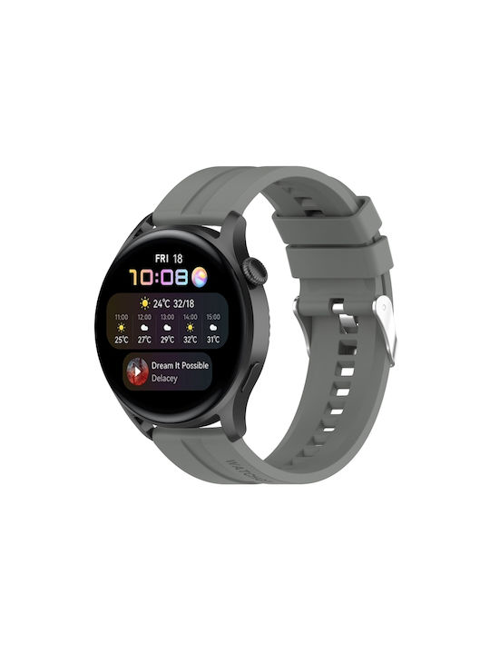 4556dca6-c1f5-4d24-9d6b-bc38a4d74c27_0.jpg Λουράκι Σιλικόνης Sport Huawei Watch 3 (46mm) / Huawei watch 3 Pro (48mm) / Huawei Watch GT 2 Pro (47mm) - Grey - Image 1