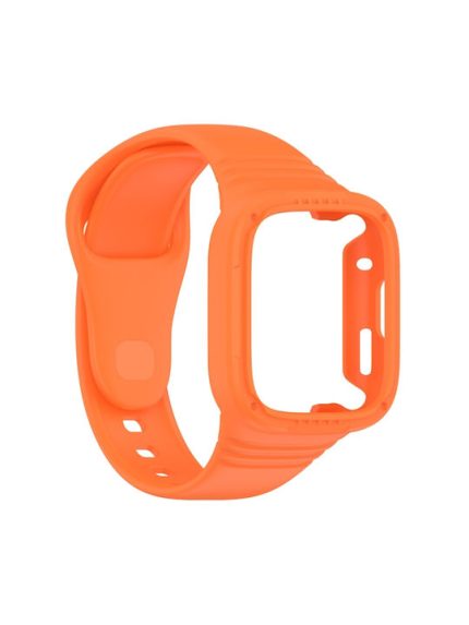 For Redmi Watch 3 Integrated Fully Enclosed Silicone Watch Band(Orange)
