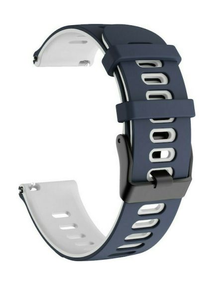 Dual-color λουράκι σιλικόνης για το Xiaomi Mi Watch - Dark Blue/White