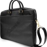 Guess Vintage Script Τσάντα Ώμου / Χειρός για Laptop 15.6" σε Μαύρο χρώμα