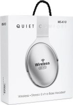 MS-K10 Ασύρματα/Ενσύρματα Over Ear Ακουστικά με 6 ώρες Λειτουργίας Ασημί - Image 2