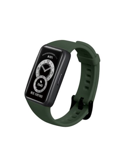 Για Huawei Band 6 Silicone Watch Band (Σκούρο Πράσινο)