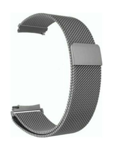 Ανταλλακτικό λουράκι QuickFit Milanese Band Grey για Samsung Galaxy Watch5 (40mm & 42mm)/Watch4 (40mm & 44mm)/ Watch4 Classic (42mm & 46mm)/ Watch3(41mm)/Active 2(40/44mm)/Amazfit GTS 3 (43mm)/GTR(42mm) (20mm)