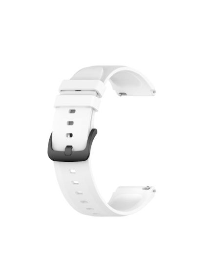 Για Xiaomi Watch S1 Προεξέχουσα κεφαλή γυαλιστερή ζώνη ρολογιού σιλικόνης 22 mm (Λευκό)