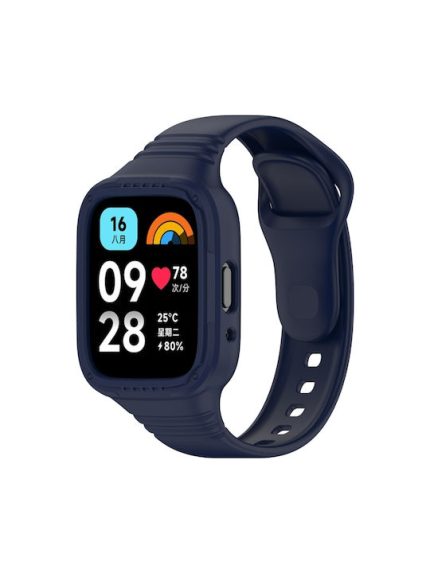 Για Redmi Watch 3 Active Integrated Fully Enclosed Silicone ( ΜΠΛΕ)
