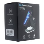 Ασύρματος φορτιστής Qi 3in1 15W B17 που λειτουργεί με μαύρο MagSafe - Image 3