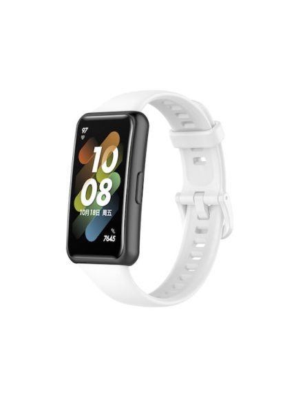 For Huawei Band 7 Silicone Watch Band(White)