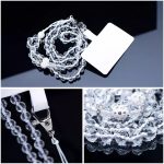 Crystal Diamond Λουράκι Λαιμού για Κινητά Λευκό - Image 7