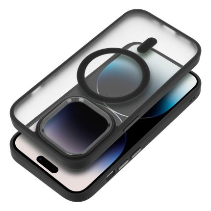 Matte Mag Cover συμβατό με MagSafe για IPHONE 15 μαύρο