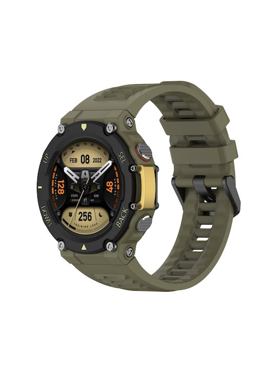 56e8ef49-9e19-4252-8d13-6b6fe89f5aed_0.jpg Λουράκι Σιλικόνης Olive Green (Amazfit T-Rex 2) - Image 1