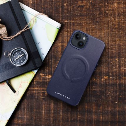 Roar Leather Mag Case - για iPhone 15 navy