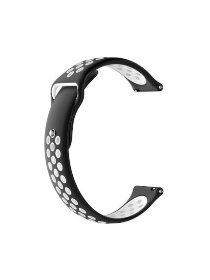 For Huami Amazfit Youth Edition Two-tone Silicone Watch Band(Black White)