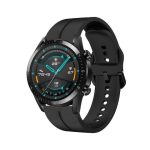 For Huawei GT2 46mm 22mm Loop Silicone Watch Band  (Black)