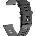 22mm για Huawei Watch GT2e 46mm ζώνη ρολογιών σιλικόνης (μαύρο + γκρι)