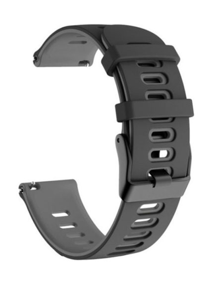 22mm για Huawei Watch GT2e 46mm ζώνη ρολογιών σιλικόνης (μαύρο + γκρι)