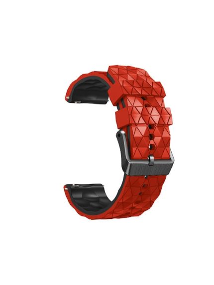 Λουράκι σιλικόνης Football Pattern Two-Color για το Xiaomi Mi Watch Red / Black