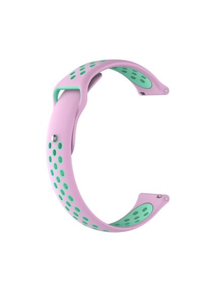 Για Huami Amazfit Youth Edition Διχρωμο λουράκι  σιλικόνη (Pink Duck)