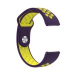 For Fitbit Versa Two-tone Silicone Watch Band(Purple + Yellow)