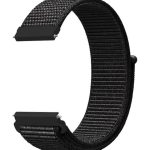 For Samsung Galaxy Watch 42mm Nylon Braided Watch Band(Black)