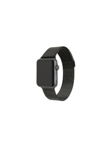OEM MILANESE LOOP ΓΙΑ APPLE WATCH Ultra 49mm / Series 8&7 45mm / SE 2&6&SE&5&4 44mm / 3&2&1 42mm(Black)