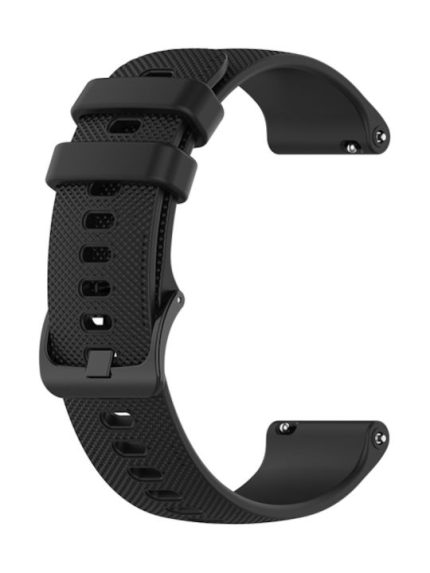22mm Λουράκι Σιλικόνης Μαύρο (Amazfit GTR 2/GTR 2e/GTR 47mm)