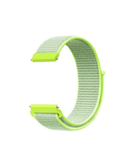 For Samsung Galaxy Watch 42mm Nylon Braided Watch Band   (Light Yellow)