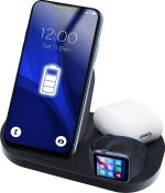 Ασύρματος φορτιστής Qi 3in1 15W GY-Z6S μαύρος - Image 3