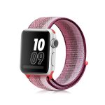 Nylon Loop Watch Band για Apple Watch Series 8&7 41mm / SE 2&6&SE&5&4 40mm / 3&2&1 38mm (Berry Color)