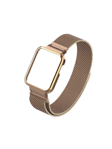 Για Xiaomi Mi Watch Lite / Redmi Watch Milanese Magnetic Metal Watchband (Rose Gold)