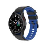 Για Samsung Galaxy Watch5 Pro 45mm/5 44mm/5 Δίχρωμη ζώνη ρολογιού σιλικόνης 40mm (Μαύρο μπλε)