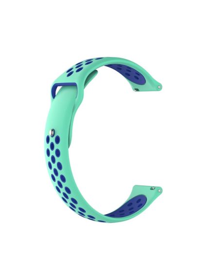 Για Huami Amazfit Youth Edition Διχρωμία Silicone Watch Band (Duck Blue)
