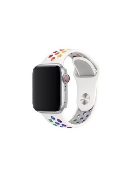 Devia Sport Series 2 Λουράκι Σιλικόνης με Pin Λευκό (Apple Watch 42/44/45mm)