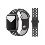 Soultronic Replacement Silicone Sport Band Black/White για Apple Watch 42mm, 44mm, 45mm and 49mm (έως 6 Άτοκες Δόσεις)