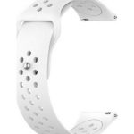Λουράκι σιλικόνης με τρύπες Για Το Samsung Galaxy Watch 4 (40mm)/(44mm) / Samsung Galaxy Watch 4 classic (42mm) /(46mm) - White