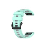 Για Garmin Fenix ​​7 22mm, δίχρωμη ζώνη ρολογιών σιλικόνης (πράσινο γκρι)